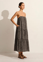Voluminous Tiered Sundress - Jasmine (Cocoa) - Matteau
